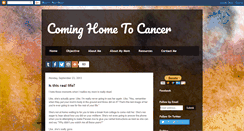 Desktop Screenshot of cominghometocancer.blogspot.com