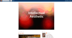 Desktop Screenshot of intellectualaesthetic.blogspot.com