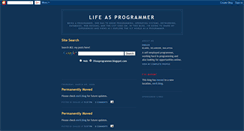 Desktop Screenshot of lifeasprogrammer.blogspot.com