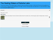 Tablet Screenshot of healingwatersofkahshelake.blogspot.com