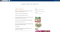 Desktop Screenshot of earnknittoownit.blogspot.com