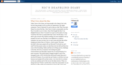 Desktop Screenshot of deafblinddiary.blogspot.com