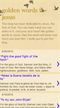 Mobile Screenshot of goldenwordstojesus.blogspot.com