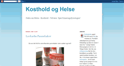 Desktop Screenshot of kostholdoghelse.blogspot.com