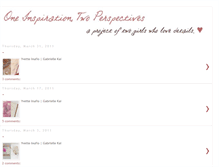 Tablet Screenshot of oneinspirationtwoperspectives.blogspot.com