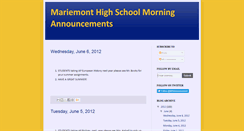 Desktop Screenshot of mhsmorningannouncements.blogspot.com