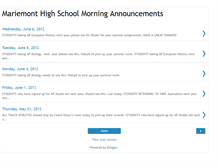 Tablet Screenshot of mhsmorningannouncements.blogspot.com