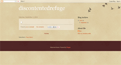 Desktop Screenshot of discontentedrefuge.blogspot.com