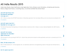 Tablet Screenshot of allindianexamsresults.blogspot.com