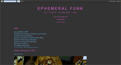Desktop Screenshot of ephemeralfunk.blogspot.com