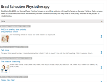 Tablet Screenshot of bradschoutenphysiotherapy.blogspot.com