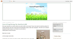 Desktop Screenshot of greenandfrugalliving.blogspot.com