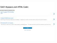 Tablet Screenshot of easymyspace.blogspot.com
