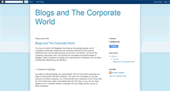 Desktop Screenshot of blogsandthecorporateworld.blogspot.com