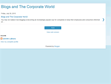 Tablet Screenshot of blogsandthecorporateworld.blogspot.com
