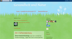 Desktop Screenshot of gesundheitundnatur.blogspot.com