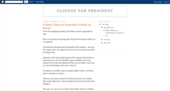 Desktop Screenshot of clintonforpresident.blogspot.com