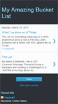 Mobile Screenshot of myamazingbucketlist.blogspot.com