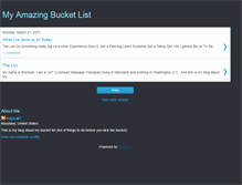 Tablet Screenshot of myamazingbucketlist.blogspot.com