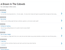Tablet Screenshot of adreaminthecobweb.blogspot.com