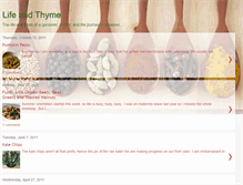 Tablet Screenshot of lifeandthyme.blogspot.com