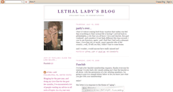 Desktop Screenshot of lethal-lady.blogspot.com