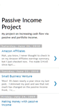 Mobile Screenshot of passiveincomeproject.blogspot.com
