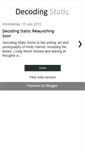 Mobile Screenshot of decodingstatic.blogspot.com