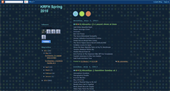 Desktop Screenshot of krfhspring2010.blogspot.com