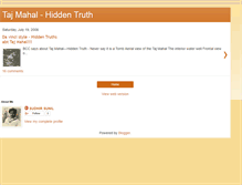 Tablet Screenshot of hiddentruthoftajmahal.blogspot.com