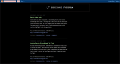 Desktop Screenshot of ltboxingforum.blogspot.com