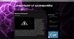 Desktop Screenshot of comentandoloincomentable.blogspot.com
