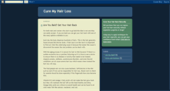 Desktop Screenshot of curemyhairloss.blogspot.com