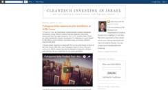 Desktop Screenshot of cleantech-israel.blogspot.com