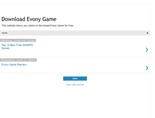 Tablet Screenshot of downloadevonygame.blogspot.com