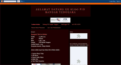 Desktop Screenshot of pidbandartenggara.blogspot.com