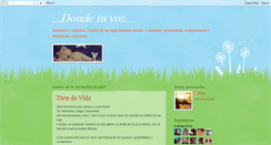 Desktop Screenshot of dondetuvoz.blogspot.com