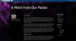 Desktop Screenshot of heritagepastor.blogspot.com