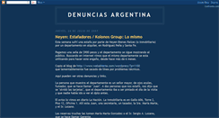 Desktop Screenshot of denunciasargentina.blogspot.com