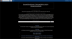 Desktop Screenshot of damodaran17numerology-damodaran.blogspot.com