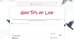 Desktop Screenshot of howtosoflife.blogspot.com