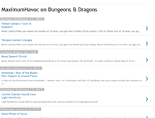 Tablet Screenshot of maximumhavocdungeonsdragons.blogspot.com