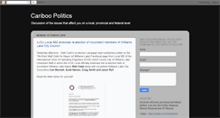 Desktop Screenshot of cariboopolitics.blogspot.com
