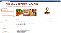 Desktop Screenshot of gandma-recipes-lasagna.blogspot.com