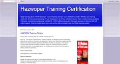 Desktop Screenshot of hazwopertraining.blogspot.com