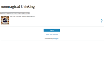 Tablet Screenshot of nonmagicalthinking.blogspot.com