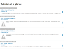 Tablet Screenshot of glance-tutorials.blogspot.com