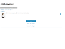 Tablet Screenshot of ecobabystyle.blogspot.com