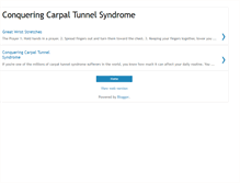 Tablet Screenshot of conqueringcarpaltunnelsyndrome.blogspot.com