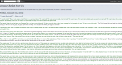 Desktop Screenshot of jesus-christ-for-us.blogspot.com